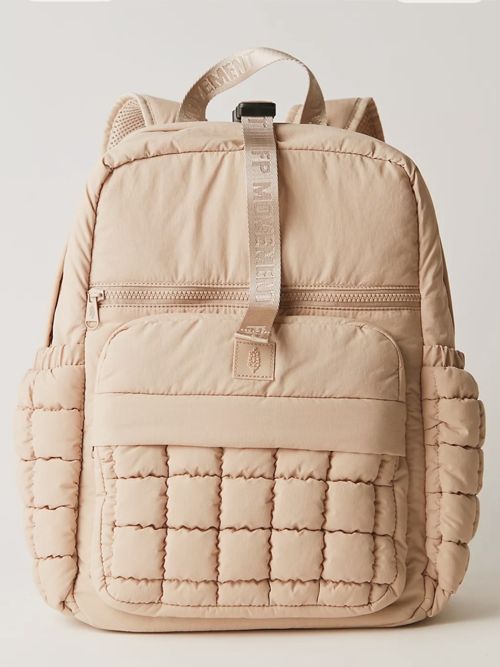 FP Movement Quilted Backpack, soft puffy quilted design, neutral tan Like New!